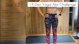 Day 12 Stomach vacuum  Twists  14Day Yoga Abs Challenge  Detox core [upl. by Rakel]