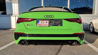 Audi RS3 2022 Cold Start  First Audi RS3 in Slovakia [upl. by Eelinnej502]