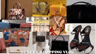 Luxury shopping Vlog at Harrods London LVChanel23AYSLSale started50off [upl. by Ardnaid]