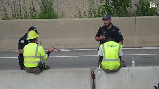 Interstate 43 from Capitol Drive to Locust Street are closed in Milwaukee police investigation [upl. by Drawoh]