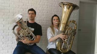 Despacito  Luis Fonsi Daddy Yankee  Double Brass Euphonium amp Tuba Cover [upl. by Spatola]