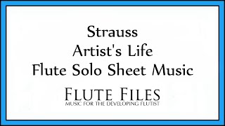 Strauss  Artist’s Life  Flute Solo [upl. by Kruter]