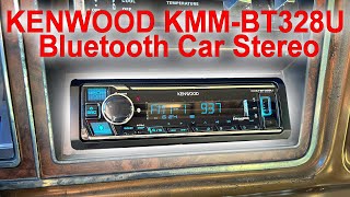 KENWOOD KMMBT328U Bluetooth Car Stereo Installation and Review in 1979 Ford Bronco [upl. by Atok]