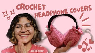 Crocheting Cute Headphone Covers [upl. by Retep]