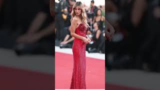 Bold in Red Sveva Alviti Stuns in Giorgio Armani at Venice [upl. by Glarum]