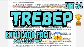 TREBEP  Mesas de Negociación  OPOSICIONES  ART 34 [upl. by Doowrehs]