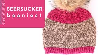 Seersucker Hat Knitting Pattern 💖 Easy Knits and Purls [upl. by Uzzi]