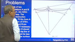 SurveyingII Triangulation – Lecture5 Intervisibility of Stations Problem2 U3L5b [upl. by Enaled]