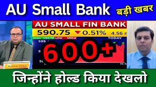 AU small finance bank share latest news today Target price 2024 Analysis Buy or not [upl. by Salahcin208]