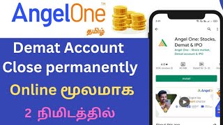 How to Close Angelone Demat Account Online Tamil Demataccount Deactivate [upl. by Salohcim]