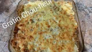 gratin choufleurوجبة عشاء سهلة كرتان الشفلور او القرنبيط اتعجب وليداتكم [upl. by Galang]