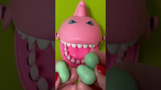 The cute pink shark want to eat green candies asmr  viral trending short satisfying [upl. by Eldreeda]