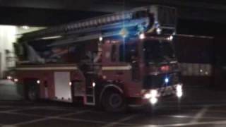 Hydraulic Platform LFB Soho station  Ambulance LAS [upl. by Lindberg]