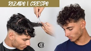 Como cortar cabello RIZADO  CRESPO de Hombre  Paso a paso [upl. by Philander]