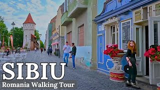 SIBIU Romania  4K Walking Tour 2023 [upl. by Aletta]