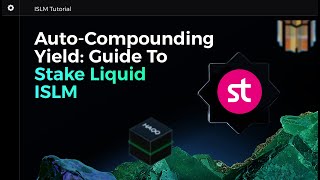 AutoCompounding at Minimal Risk How to Stake Liquid ISLM [upl. by Namqul]