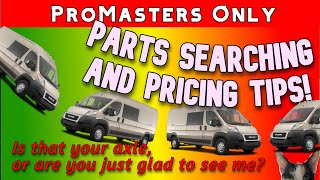 Ram Promaster Secret Axle bargain Kip Shows You how to look up parts shop prices Promasters Only [upl. by Atik159]