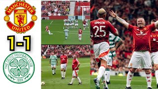 Man United legends vs Celtic legends 11  Wayne Rooney superb free kick goal [upl. by Stalk]