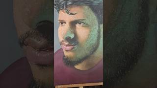 hyper realistic painting on Canvas acrylicartistportraitshort ytshorts viralvideo viralshort [upl. by Bahr795]