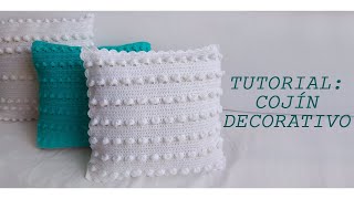 TUTORIAL COJIN DECORATIVO A CROCHET 2  MANUALIDADES JULIA [upl. by Rosenkrantz235]