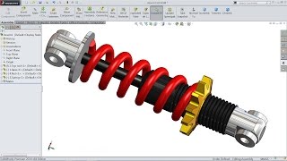 Solidworks tutorial  sketch Shock absorber in Solidworks [upl. by Jessey83]