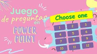 Juego de preguntas de opción múltiple en Power Point [upl. by Siuraj]