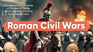 Roman Civil Wars A series of civil wars in the late Roman Republic including Julius Caesar’s wars [upl. by Gwyn]