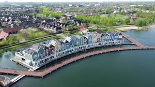 Stunning Aerial Views of The Rainbow Houses in Houten Netherlands [upl. by Clem404]