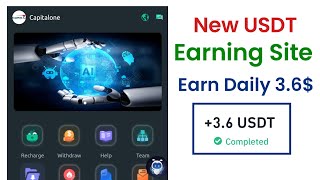 New Usdt Earning Site  Usd Mining Site 2024 Without Investment  Usdt Earning Website [upl. by Ylrebma]