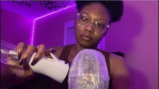 ASMR  Spraying Water On Microphone Rain Drop Water Sounds amp Wind Blowing [upl. by Aivuy206]