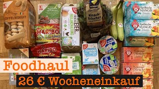 günstiger Wocheneinkauf mit Vorräten 26 €  Food Haul mit Food Diary 1 Person [upl. by Icart]