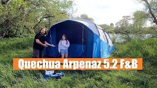 33 Namiot QUECHUA ARPENAZ 52 FAMILY FRESHampBLACK  unboxing [upl. by Matilde]