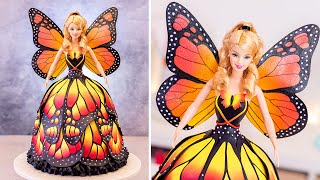 🦋 BUTTERFLY Barbie CAKE 🦋 Not easy but so 𝓑𝓮𝓪𝓾𝓽𝓲𝓯𝓾𝓵 😍 [upl. by Herc94]