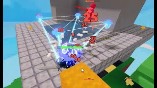 I Used Marina To Spawnkill In 30V30 Roblox Bedwars [upl. by Aicilak]