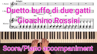 Duetto buffo di due gatti  G Rossini  Piano accompaniment [upl. by Jacquie]