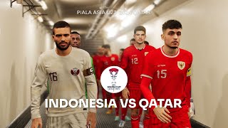 GAMEPLAY TIMNAS INDONESIA vs QATAR  PIALA ASIA U23 2024  REALFACE TIMNAS UPDATE  PES 2024 [upl. by Htebazile586]