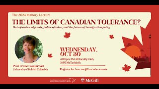 2024 Mallory Lecture The Limits of Canadian Tolerance [upl. by Occer923]