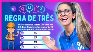 REGRA DE TRÊS  QUIZ DE MATEMÁTICA [upl. by Haleeuqa]