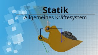 Allgemeines Kräftesystem Rechnerische Bestimmung der Lagerkräfte [upl. by Norbie]