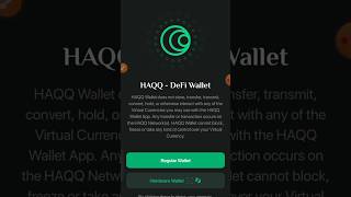 HAQQ  DEFI WALLET  How to create Haqq Wallet airdrop wallet shorts [upl. by Murry820]