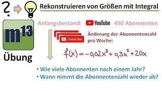 Rekonstruktion von GrößenBeständen mit Integral Übung [upl. by Shiri800]