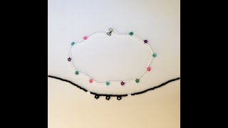 COLLAR o GARGANTILLA en MOSTACILLAS DECO FLORES [upl. by Lagasse]