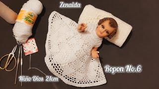 Ropon No6 Parte 1 para Niño Dios 21cm zenaida crochet [upl. by Spear888]