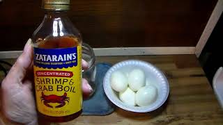 Zatarains Seafood Boil Flavored Pickled Eggs [upl. by Jarvis]