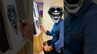 Troll 🧌 face drawing  realistic drawing 🔥💥 3D drawing shorts [upl. by Christabelle215]