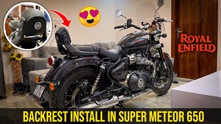 Super Meteor 650 original Backrest Install in 44°C At gurgaon [upl. by Dnarb]