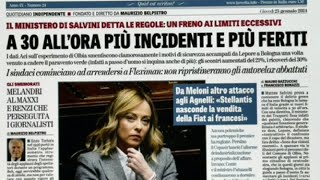 Rassegna stampa 25 GENNAIO 2024 Quotidiani nazionali italiani Prime pagine dei giornali di oggi [upl. by Furiya]