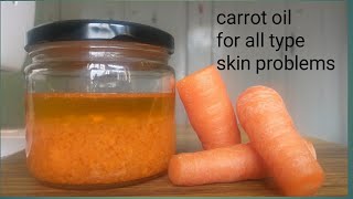 homemade carrot oil for skin whitening brightening 🥕🥕  part 1 [upl. by Teahan745]