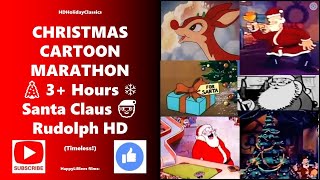 CHRISTMAS CARTOON MARATHON 🎄 3 Hours ❄ Santa Claus 🎅 Rudolph HD [upl. by Chere558]