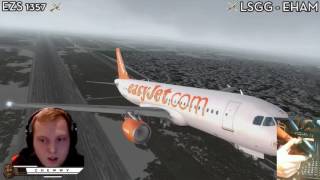 P3D Bursting Through The Clouds  VATSIM Event Airbus A320 Takeoff from Geneva [upl. by Ainimre780]